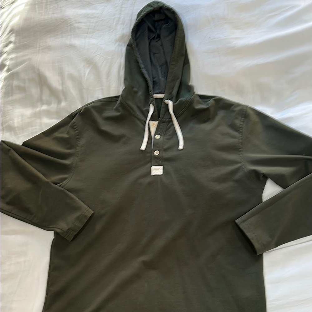 Men's Olive Green Hoodie Shirt